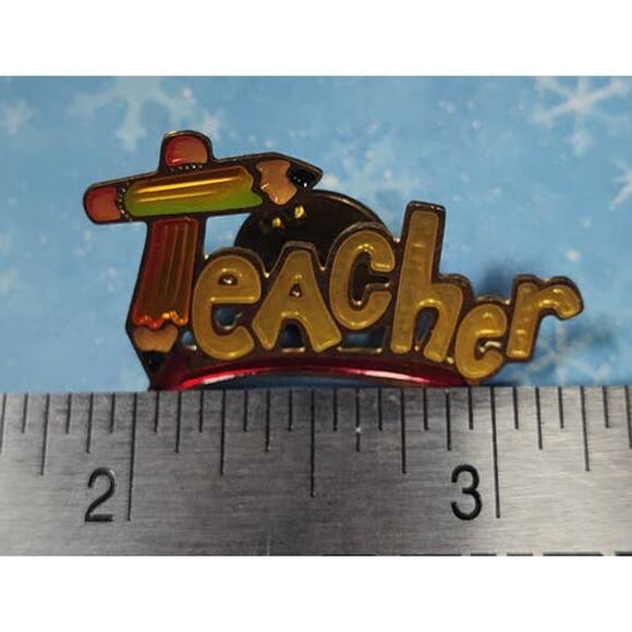 Teacher Pin Gift for Hat, Lapel, Apron, Lanyard, Jacket, Scarf, Backpack or Bag - Picture 3 of 4